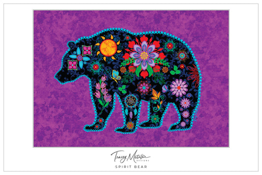 Purple Spirit Bear Print