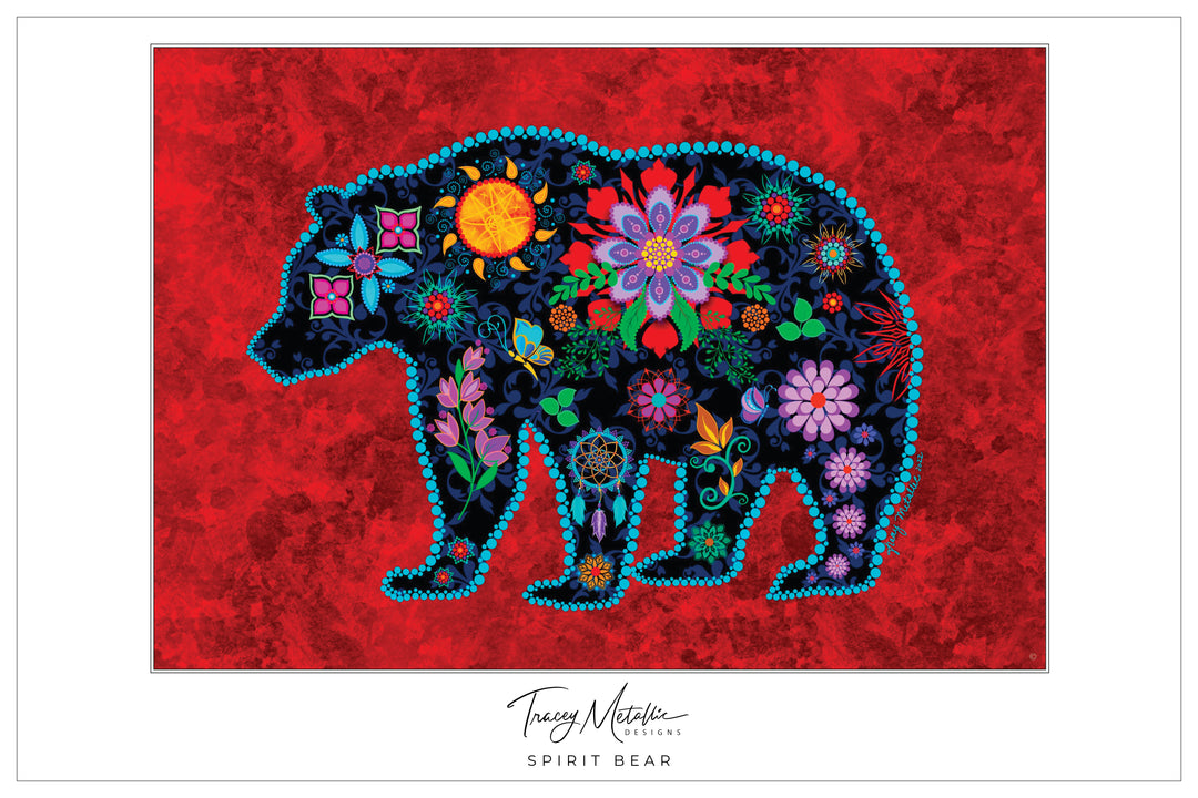 Red Spirit Bear Print