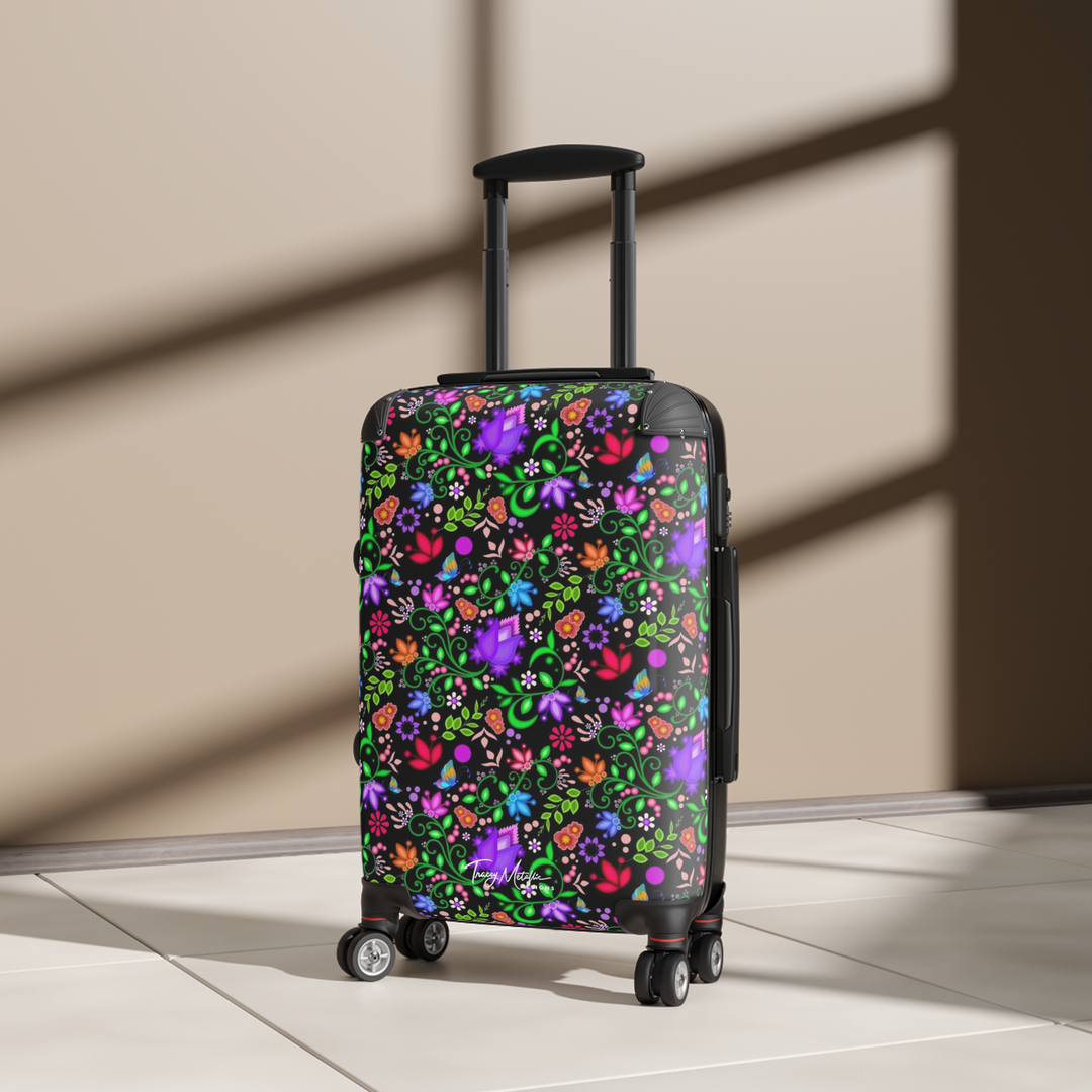 Carry On Luggage All Over Floral Black