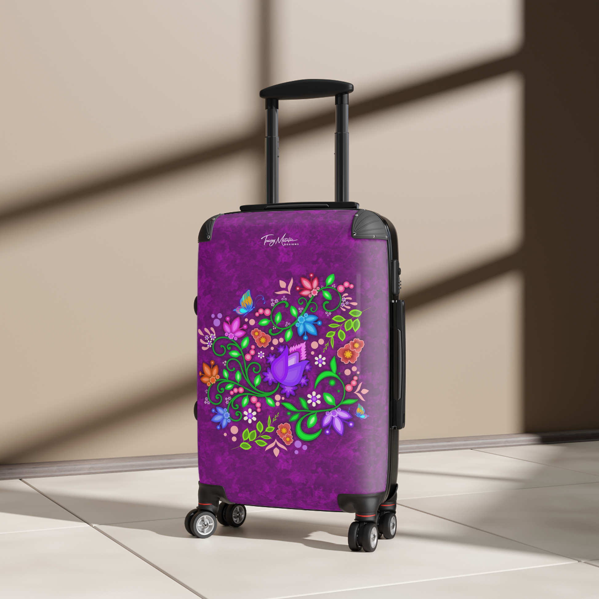 Carry On Luggage Floral