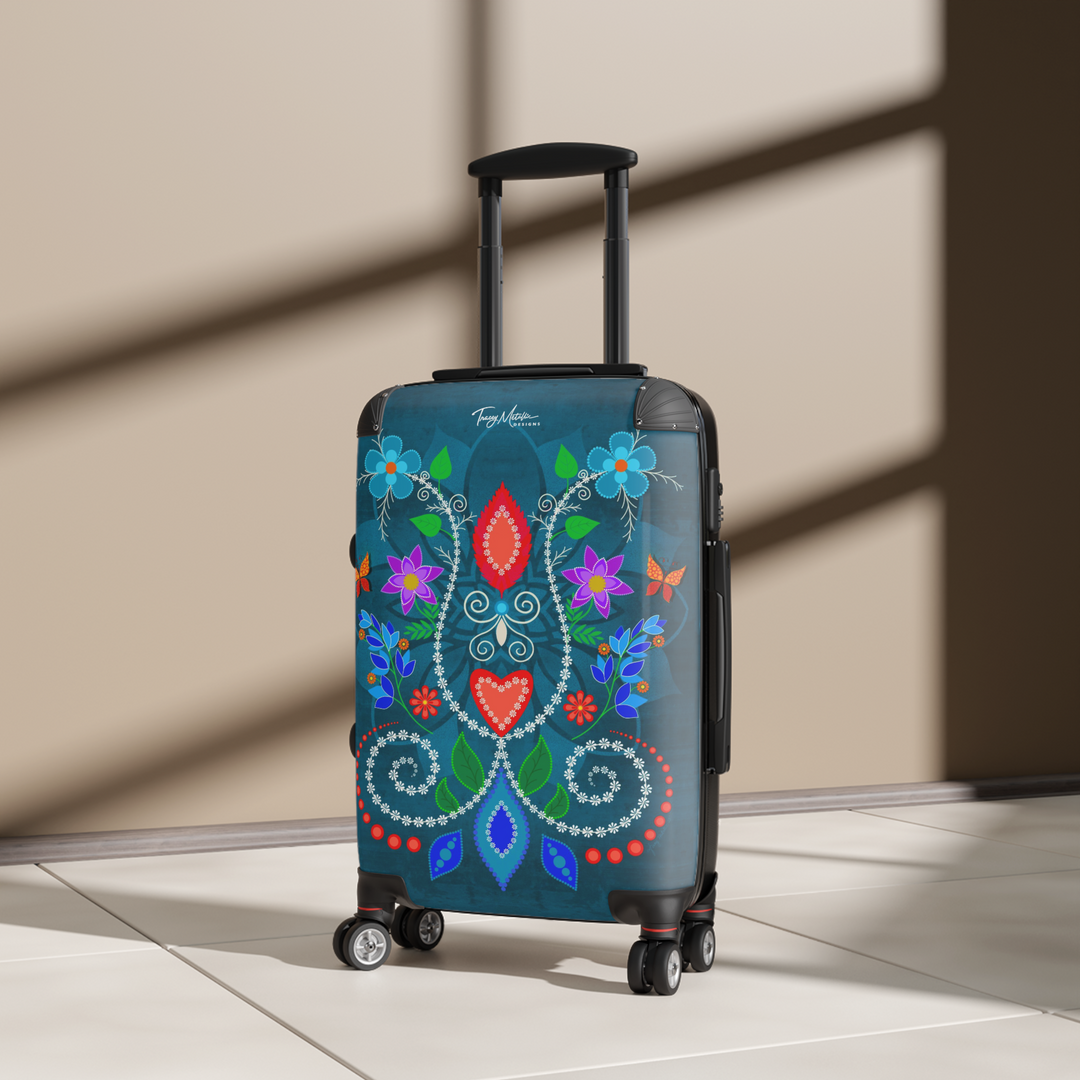 Carry On Luggage Floral Motif