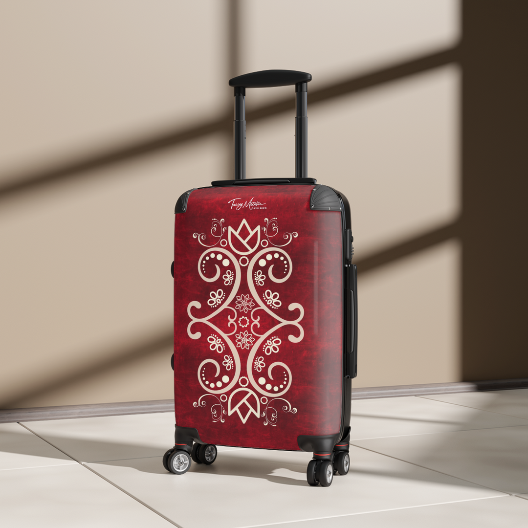 Carry On Luggage Motif Red
