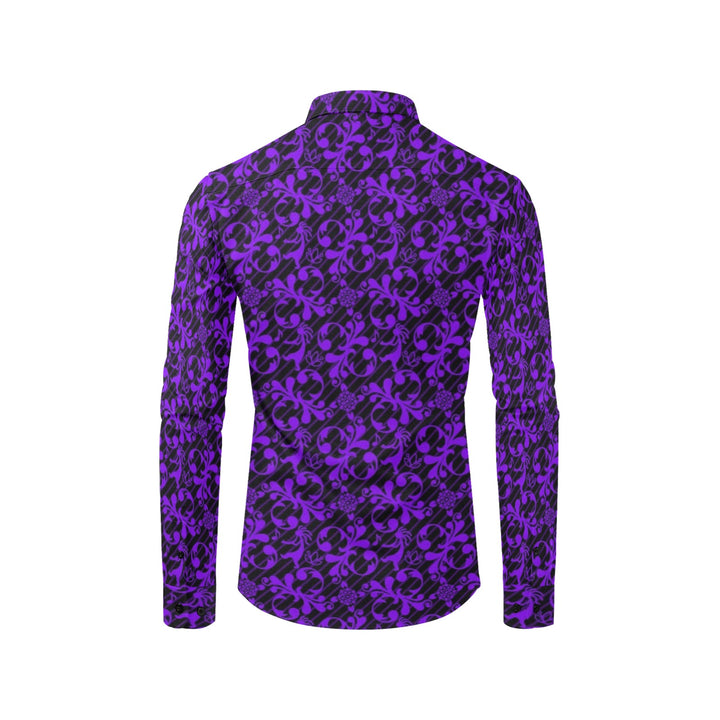 Mens Dress Shirt Petroglph Flute purple
